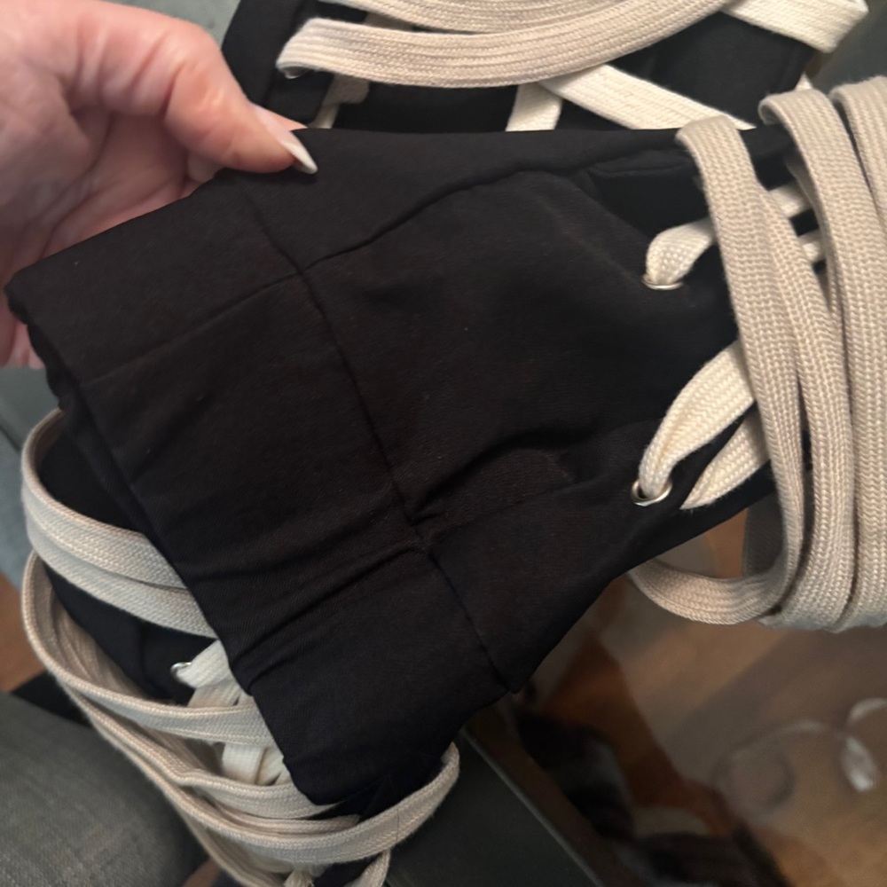 Rick Owens INSPIRED Black Mega Laced Joggers - Picture 6 of 10